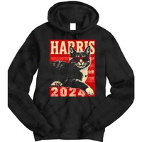 Cool Cat Kamala Vote For Democracy Harris 2024 Tie Dye Hoodie