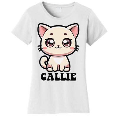 Callie Cute Kitty Cat Design For Name Callie Women's T-Shirt