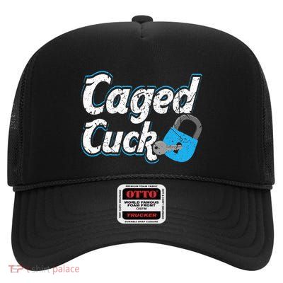 Caged Cuck Kinky Submissive Cuckold Boy Fetish Chastity High Crown Mesh Back Trucker Hat