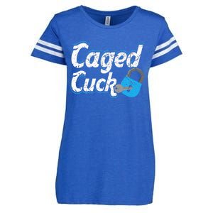 Caged Cuck Kinky Submissive Cuckold Boy Fetish Chastity Enza Ladies Jersey Football T-Shirt