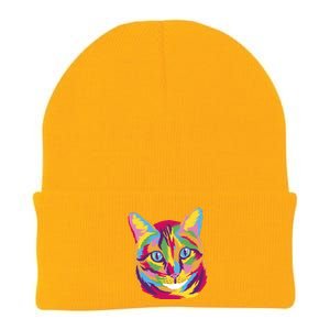 Colorful Cute Kitten Face Knit Cap Winter Beanie