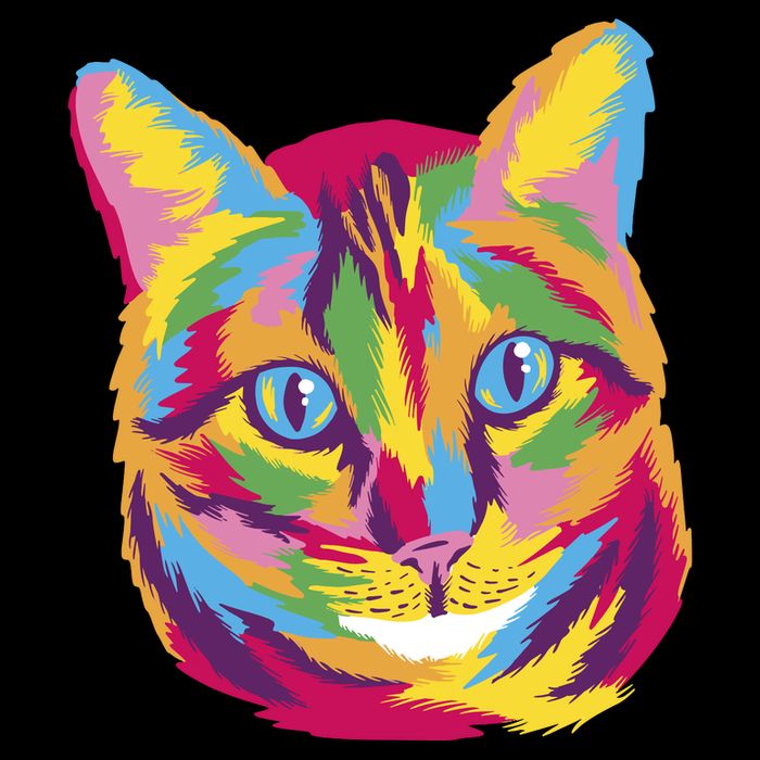 Colorful Cute Kitten Face Mug