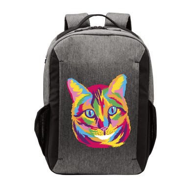 Colorful Cute Kitten Face Vector Backpack