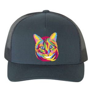 Colorful Cute Kitten Face Yupoong Adult 5-Panel Trucker Hat