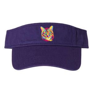 Colorful Cute Kitten Face Valucap Bio-Washed Visor