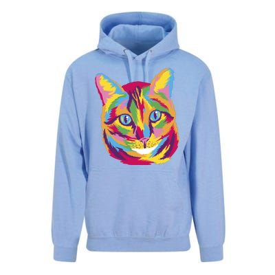 Colorful Cute Kitten Face Unisex Surf Hoodie