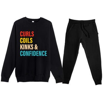 Curls Coils Kinks Confidence Apparel Premium Crewneck Sweatsuit Set