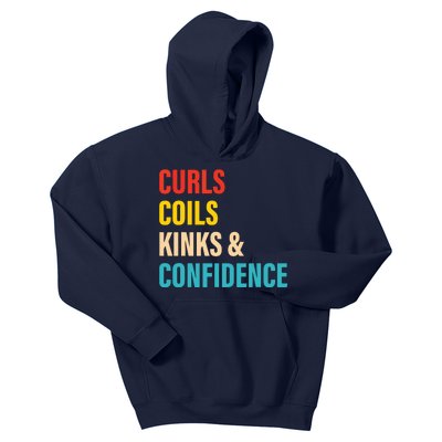 Curls Coils Kinks Confidence Apparel Kids Hoodie