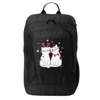 Cute Cats Kittens & Hearts Valentines Day Gift City Backpack