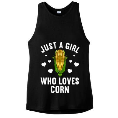 Cute Corn Kernel Corn Cob Lovers Ladies PosiCharge Tri-Blend Wicking Tank