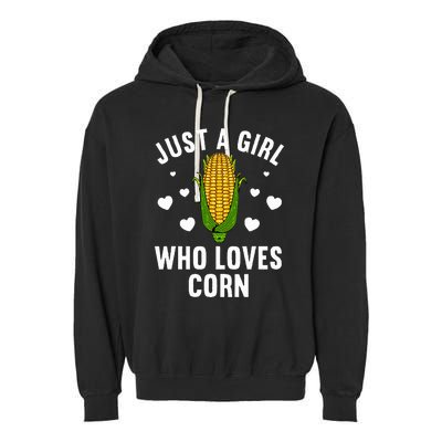 Cute Corn Kernel Corn Cob Lovers Garment-Dyed Fleece Hoodie