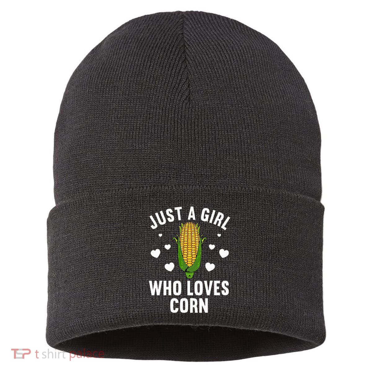 Cute Corn Kernel Corn Cob Lovers Sustainable Knit Beanie