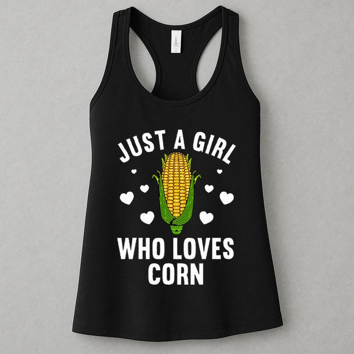 Cute Corn Kernel Corn Cob Lovers Womens Tank Top