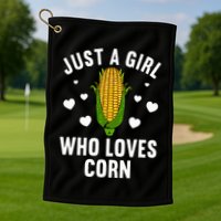Cute Corn Kernel Corn Cob Lovers Golf Towel
