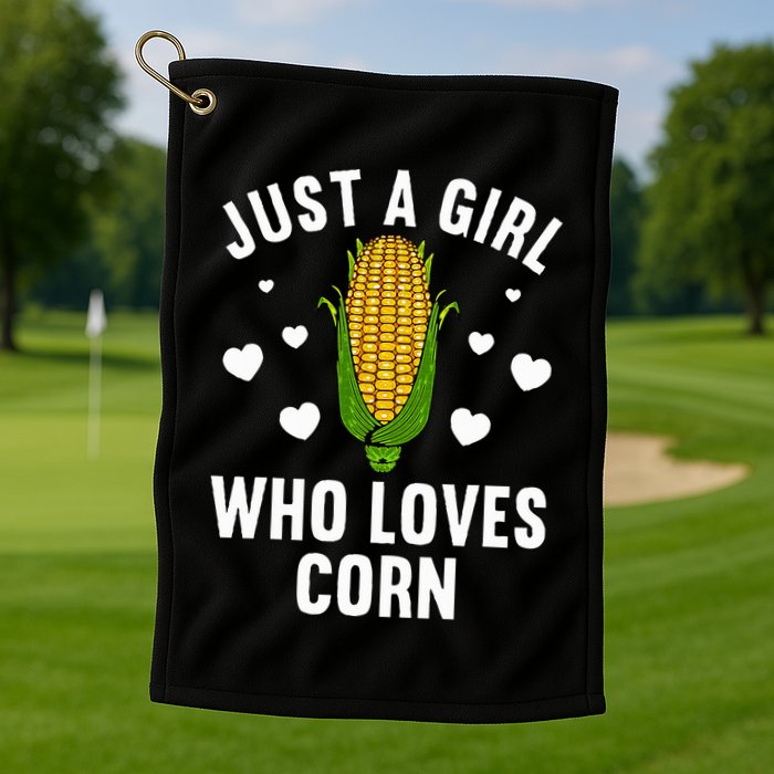 Cute Corn Kernel Corn Cob Lovers Golf Towel
