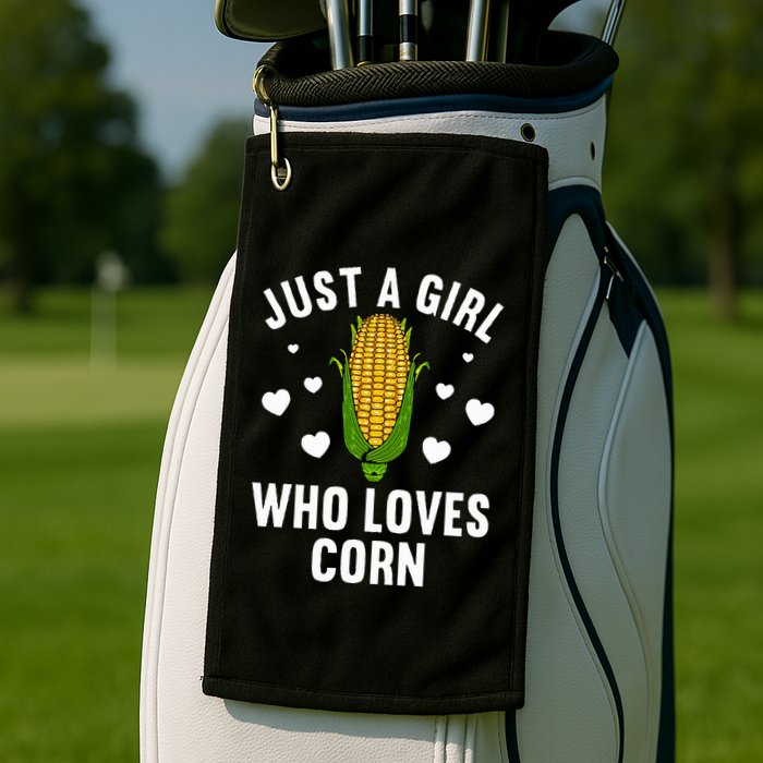 Cute Corn Kernel Corn Cob Lovers Golf Towel