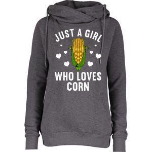 Cute Corn Kernel Corn Cob Lovers Womens Funnel Neck Pullover Hood