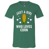 Cute Corn Kernel Corn Cob Lovers V-Neck T-Shirt