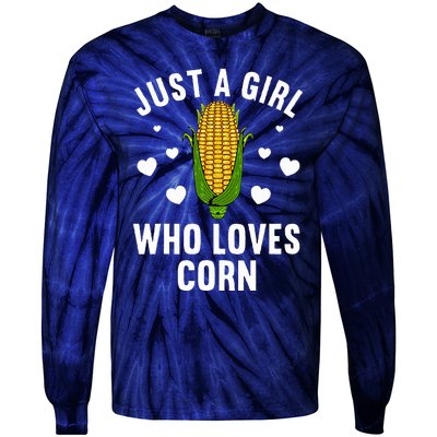 Cute Corn Kernel Corn Cob Lovers Tie-Dye Long Sleeve Shirt