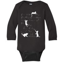 Cute Cat Kitty Playing Music Clef Piano Musician Art Baby Long Sleeve Bodysuit