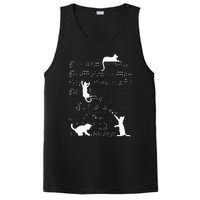 Cute Cat Kitty Playing Music Clef Piano Musician Art PosiCharge Competitor Tank