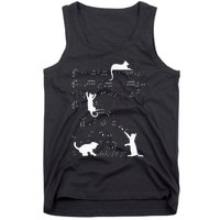 Cute Cat Kitty Playing Music Clef Piano Musician Art Tank Top