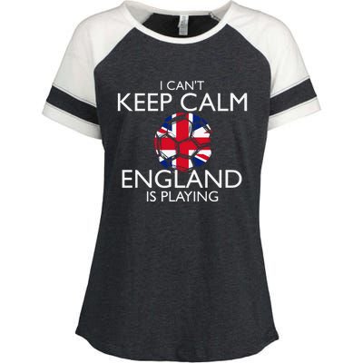 Cool Cant Keep Calm England Is Playing Soccer Enza Ladies Jersey Colorblock Tee