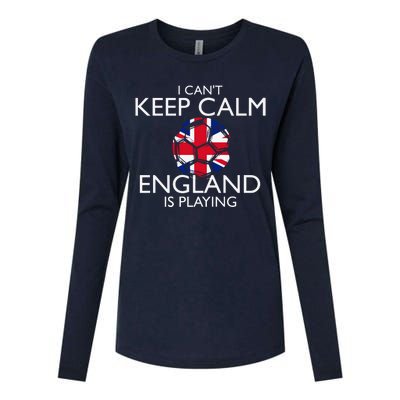 Cool Cant Keep Calm England Is Playing Soccer Womens Cotton Relaxed Long Sleeve T-Shirt