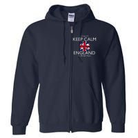 Cool Cant Keep Calm England Is Playing Soccer Full Zip Hoodie