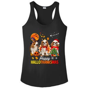 Cute Cavalier King Charles Happy Hallothanksmas Thanksgiving Ladies PosiCharge Competitor Racerback Tank