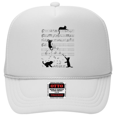Cute Cat Kitty Playing Music Note Clef Musician Art Trucker Hat