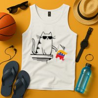 Cool Cat Knock Over Trump Elephant Hair 2024 Harris Walz Tank Top