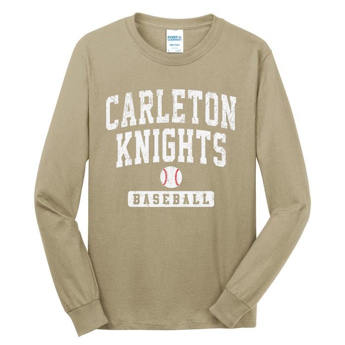 Carleton College Knights Baseball Arch Vintage Tall Long Sleeve T-Shirt