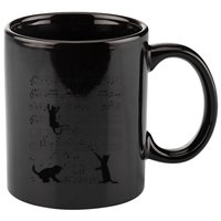 Cute Cat Kitty Playing Music Note Clef Musician Art 11oz C Handle Ceramic Mug