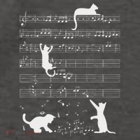 Cute Cat Kitty Playing Music Note Funny Clef Musician Art Vector Backpack