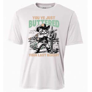 Cute Cowboy Kitten YouVe Just Buttered Your Last Biscuit Cooling Performance Crew T-Shirt