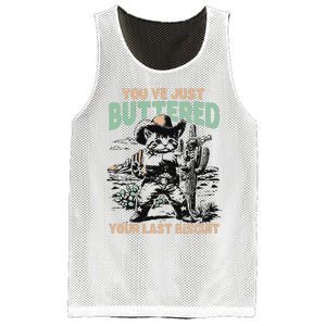 Cute Cowboy Kitten YouVe Just Buttered Your Last Biscuit Mesh Reversible Basketball Jersey Tank