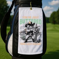Cute Cowboy Kitten YouVe Just Buttered Your Last Biscuit Golf Towel