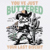 Cute Cowboy Kitten YouVe Just Buttered Your Last Biscuit Visor