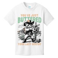 Cute Cowboy Kitten YouVe Just Buttered Your Last Biscuit Kids T-Shirt