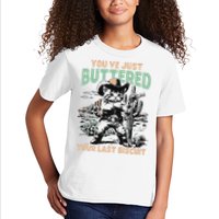 Cute Cowboy Kitten YouVe Just Buttered Your Last Biscuit Kids T-Shirt