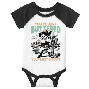 Cute Cowboy Kitten YouVe Just Buttered Your Last Biscuit Infant Baby Jersey Bodysuit