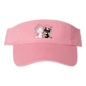 Cute Cat Kitty Playing Music Note Clef Musician Art Valucap Bio-Washed Visor