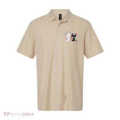 Cute Cat Kitty Playing Music Note Clef Musician Art Polo