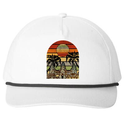 Cambodia Cambodian Khmer Proud Love Vintage Temple Flag Snapback Five-Panel Rope Hat