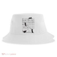 Cute Cat Kitty Playing Music Note Clef Musician Art Sustainable Bucket Hat