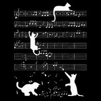 Cute Cat Kitty Playing Music Note City Backpack
