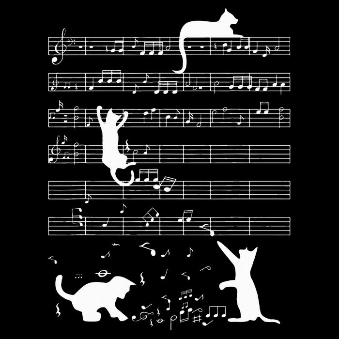 Cute Cat Kitty Playing Music Note City Backpack
