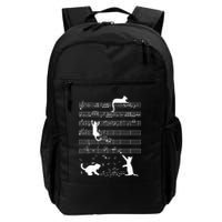Cute Cat Kitty Playing Music Note Backpack