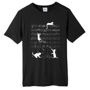 Cute Cat Kitty Playing Music Note Tall Fusion ChromaSoft Performance T-Shirt